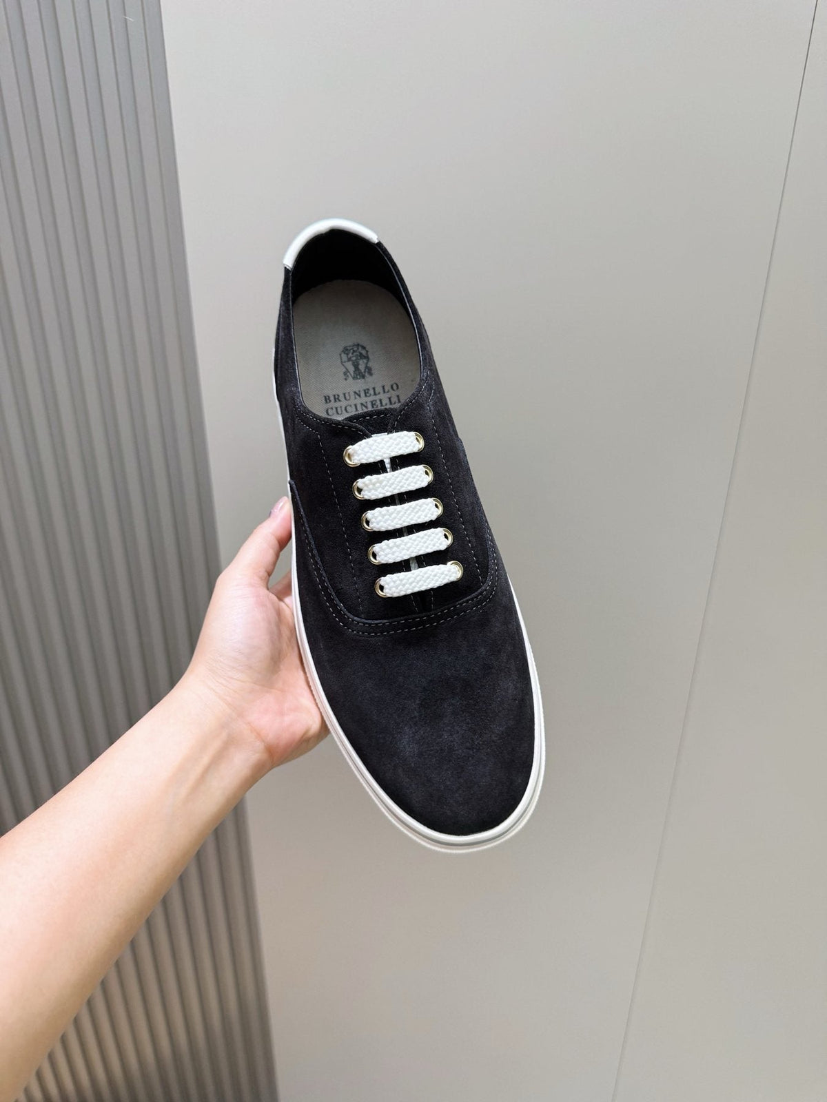 Brunello Cucinelli Black Suede Sneakers