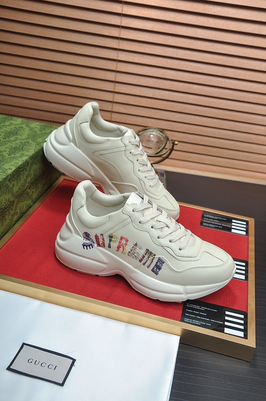 GUCCI Multicolor Lettering Chunky Sneakers