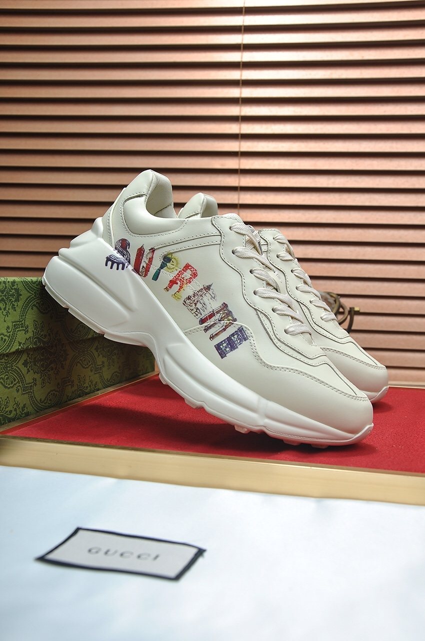 GUCCI Multicolor Lettering Chunky Sneakers