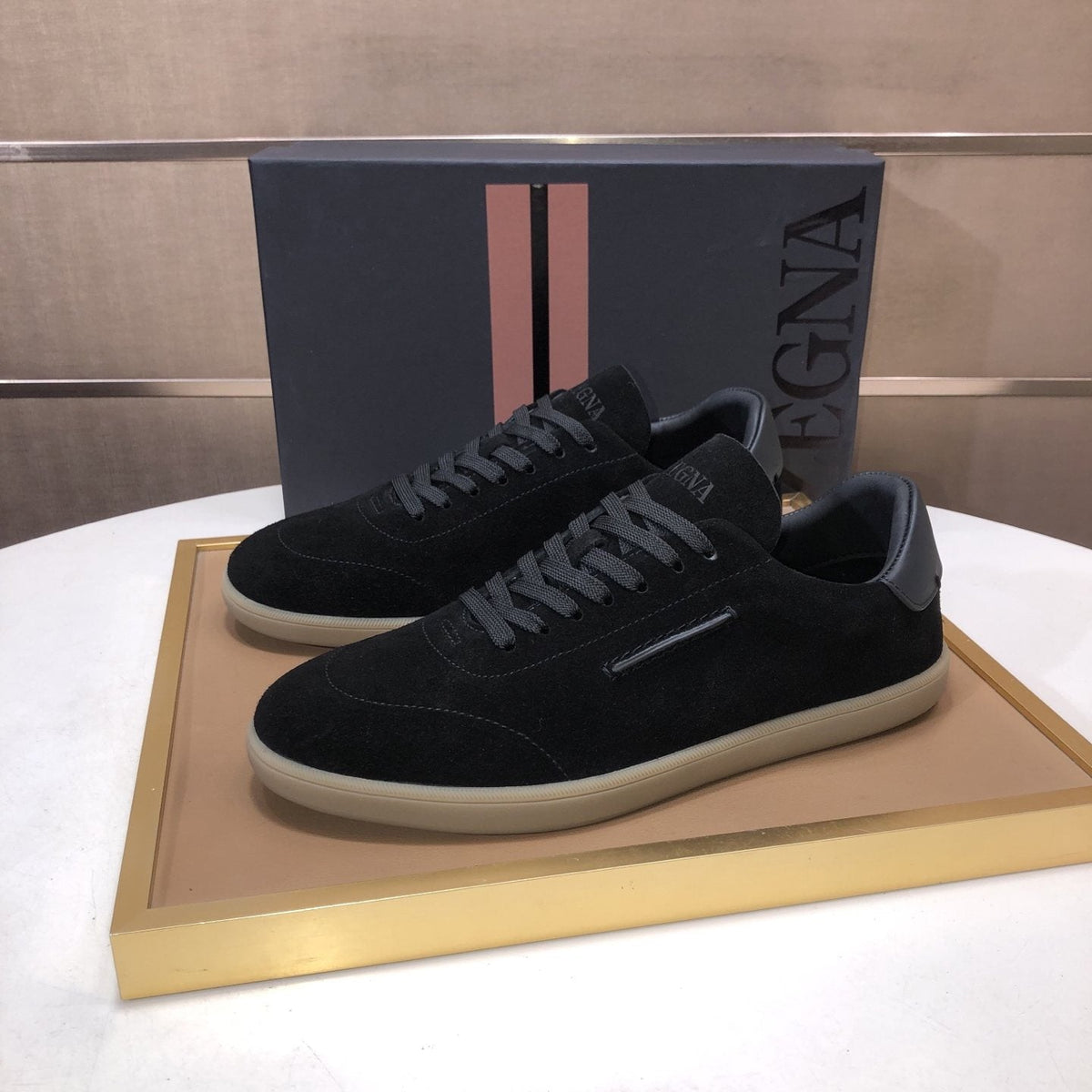 Zegna 232 Suede Low-Top Sneakers