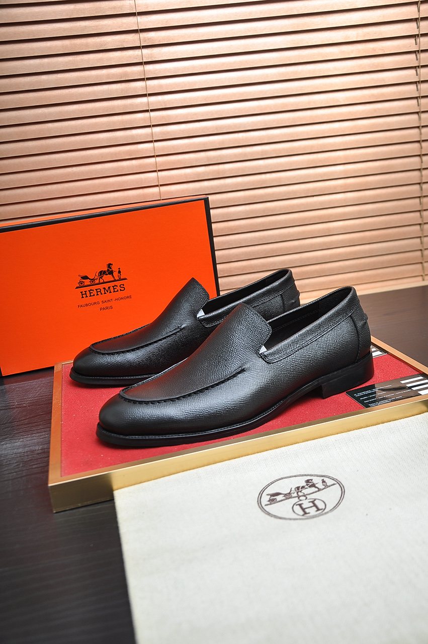 Hermès Stitched Apron Loafers