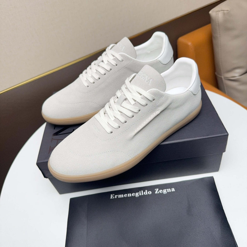 Zegna Suede Low-Top Sneakers