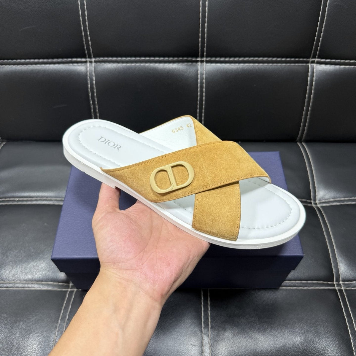Dior Men's Crossover Slide Sandals