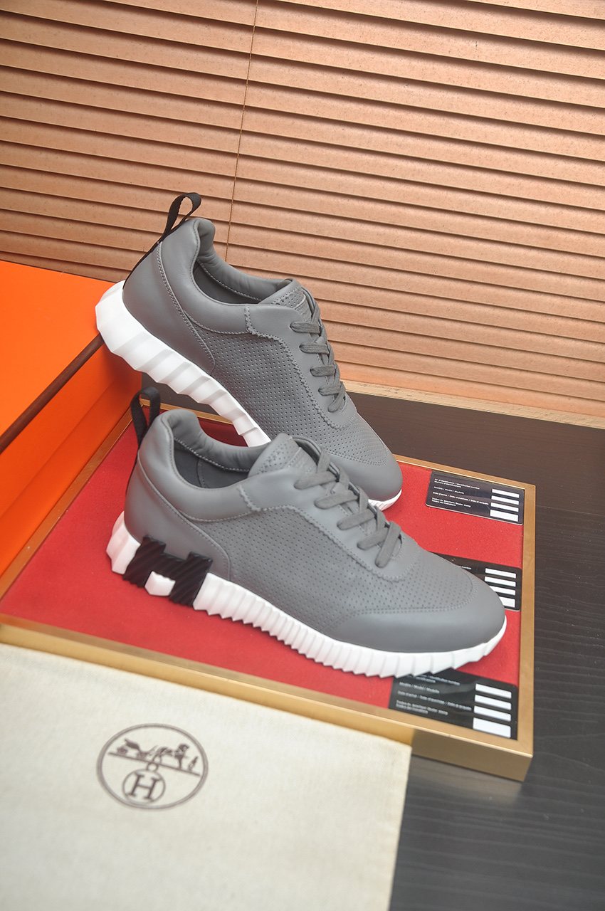 Hermès Perforated Low-Top Sneakers
