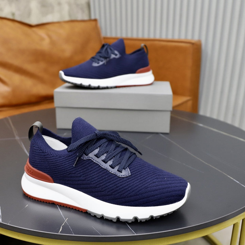 Brunello Cucinelli Men's Textured Low-Top Sneakers