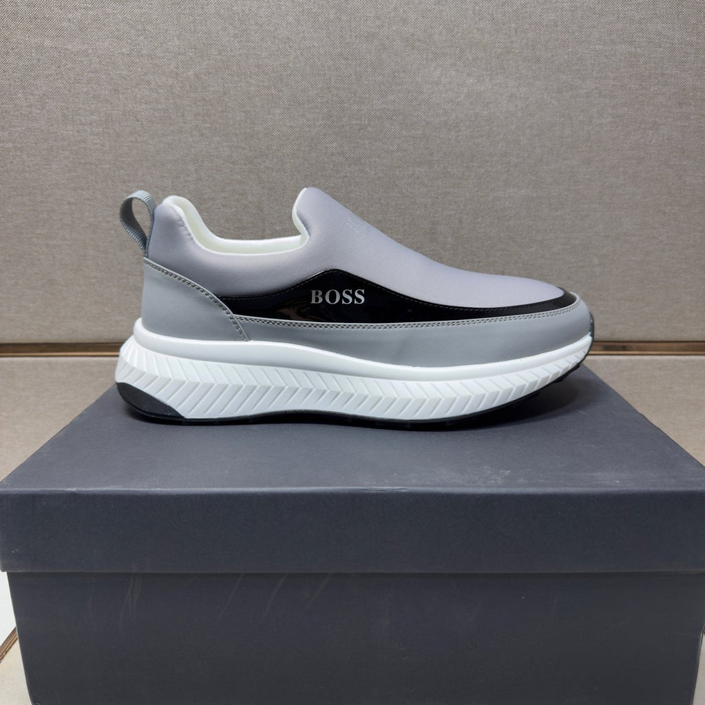 BOSS Men's Contrast-Trim Slip-On Sneakers