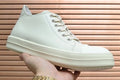 Rick Owens Geometric Seam Platform Low-Top Sneakers
