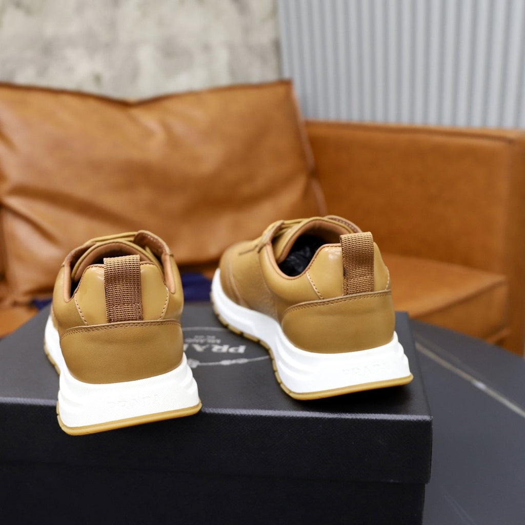 Prada Leather Lace-Up Sneakers