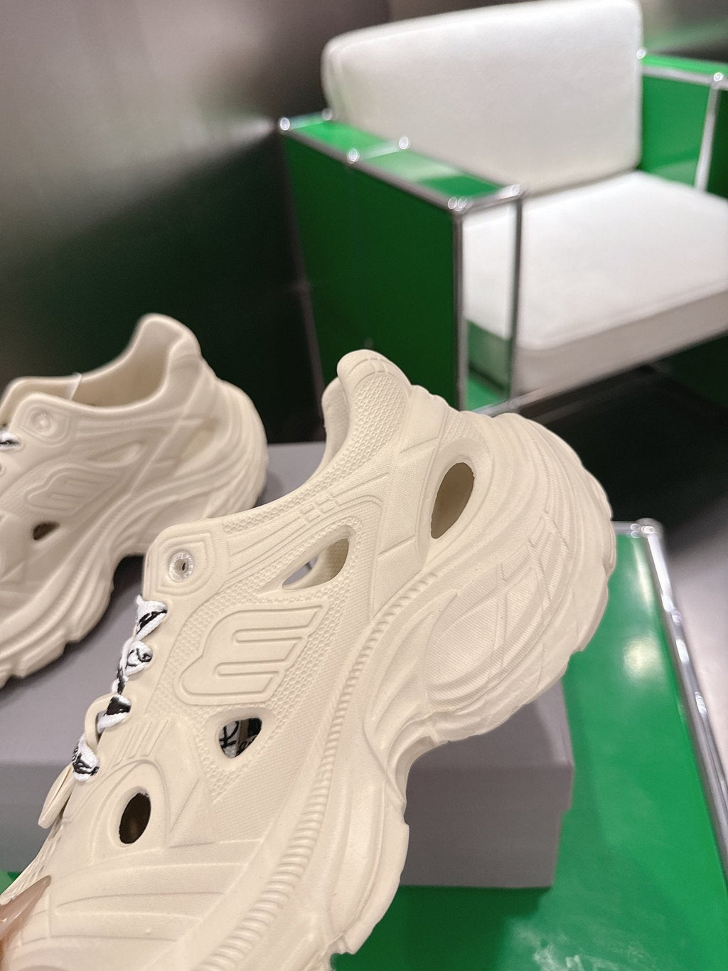 Balenciaga Cream Chunky Sneakers