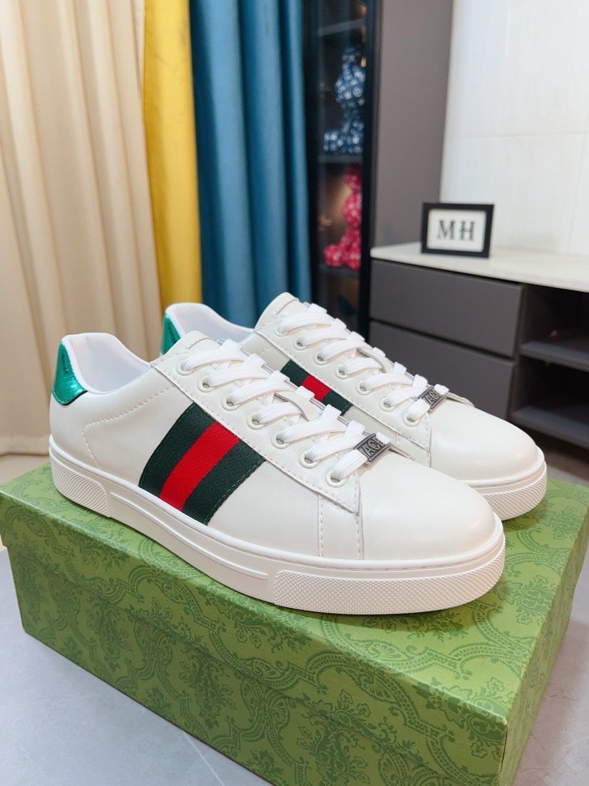 Gucci Men's Stripe Low-Top Sneakers - Rubber Cupsole
