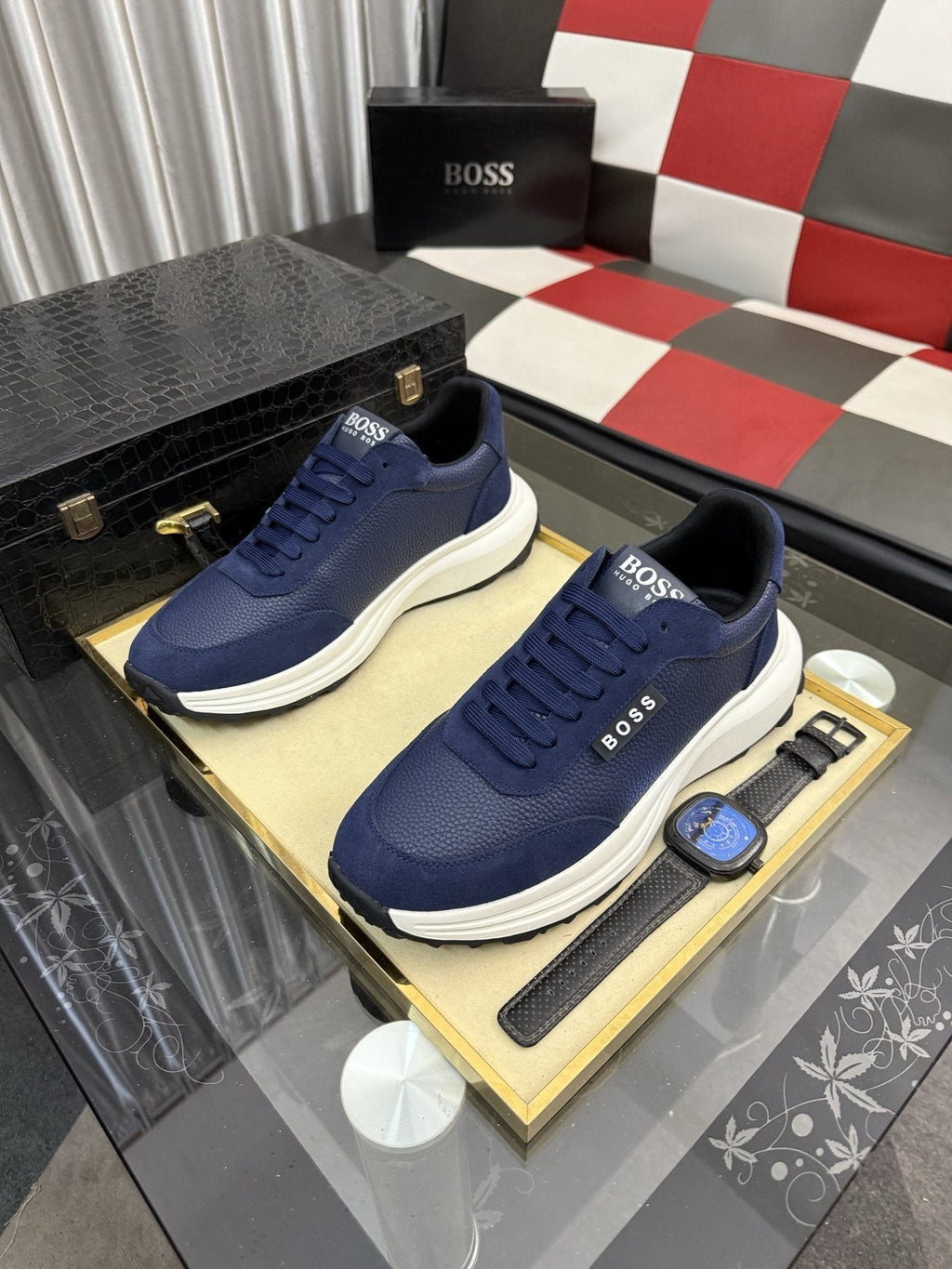 BOSS Men's Panel Low-Top Sneakers
