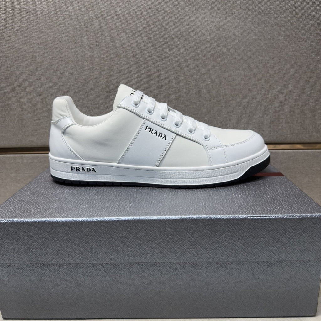 Prada Men's Low-Top Lace-Up Sneakers - Paneled Upper