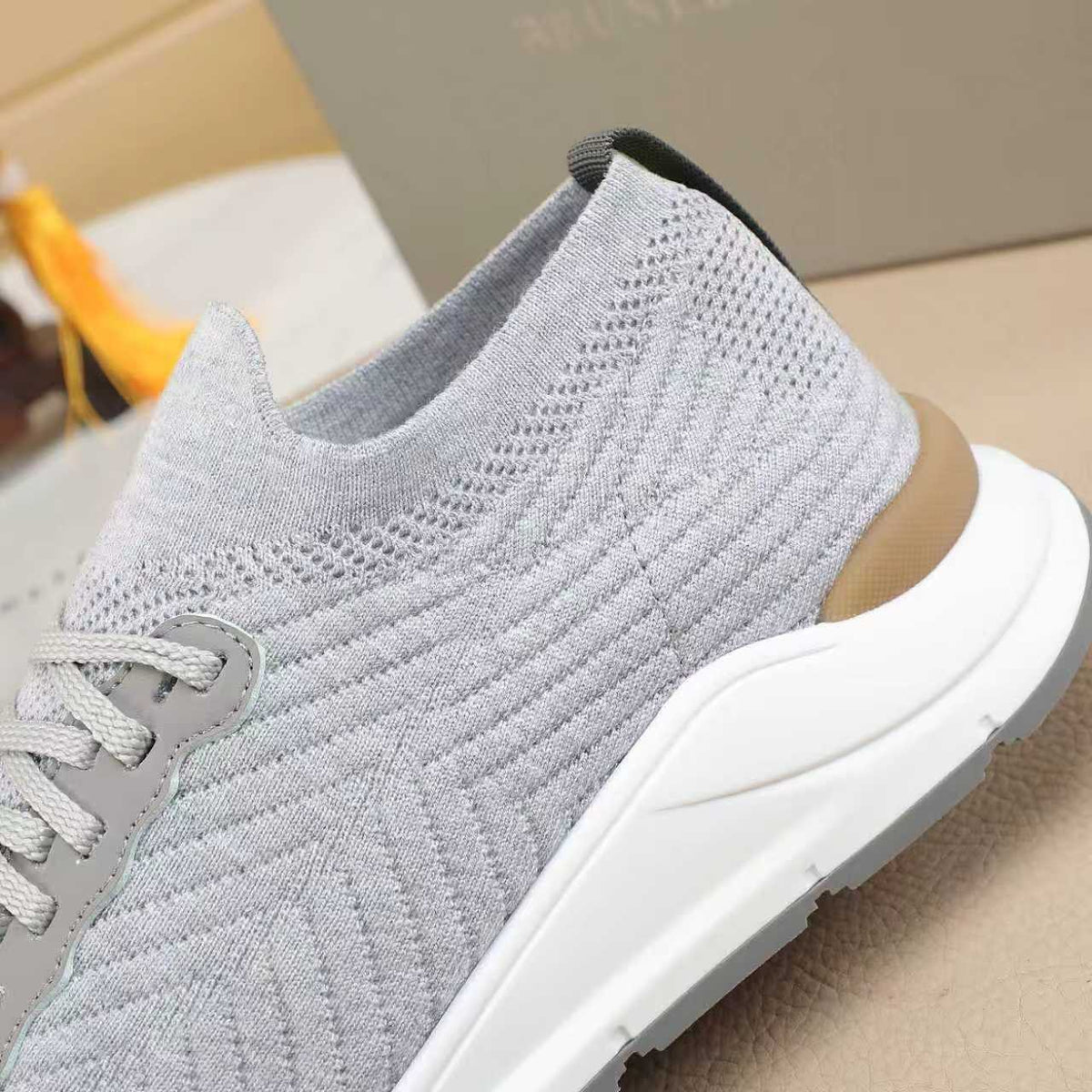 Brunello Cucinelli Men's Knit Sneakers