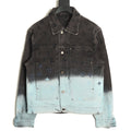 Louis Vuitton Gradient Monogram-Style Denim Jacket - Charcoal and Blue