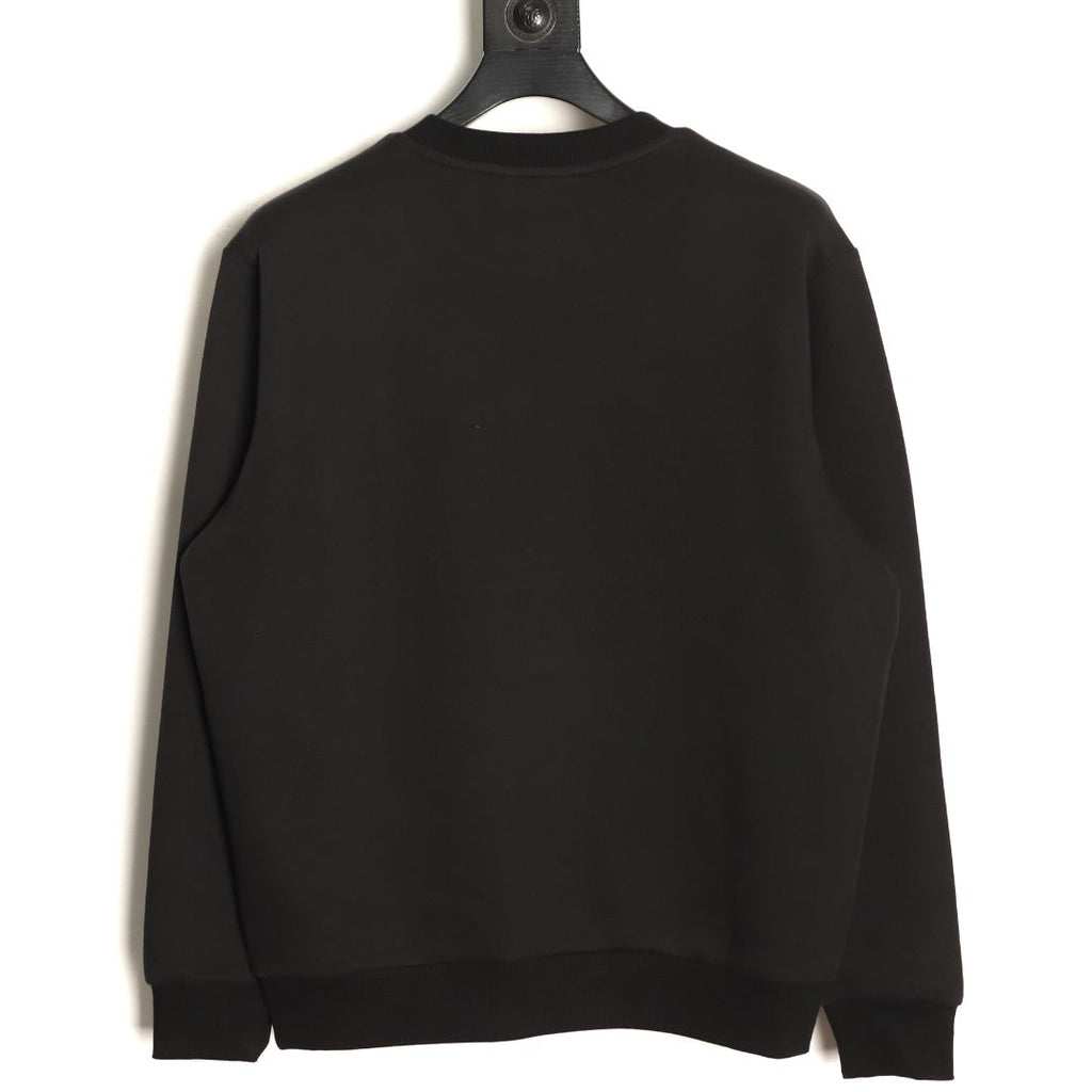 Gucci Interlocking G and Lettering Crewneck Sweatshirt - Black