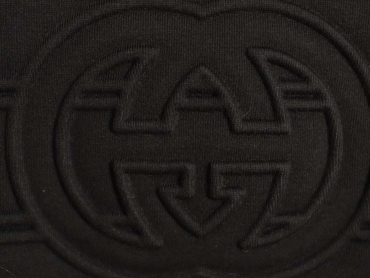 Gucci Interlocking G and Lettering Crewneck Sweatshirt - Black