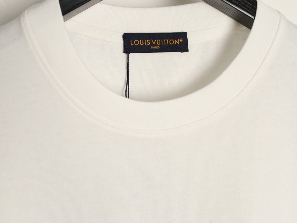 Louis Vuitton Paris Lettering and Daisy-Style Motif T-Shirt - Cream
